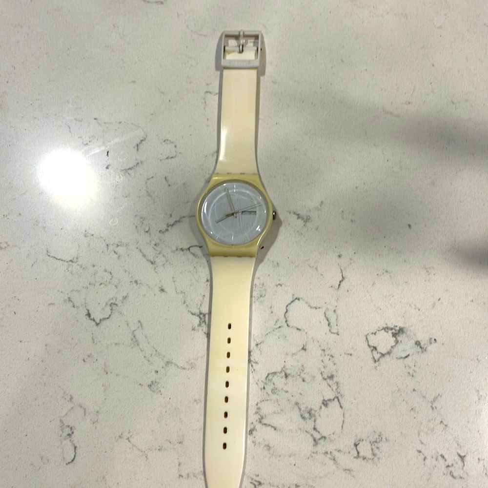 Vintage Swatch watch Swiss white with date